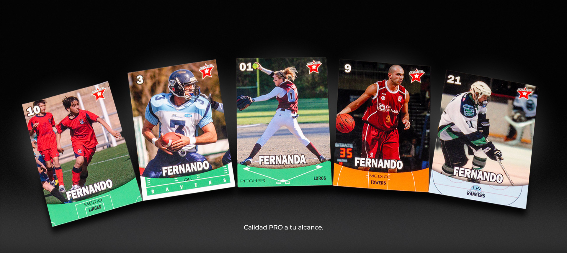 Tarjetas deportivas personalizadas — Jugador Estrella