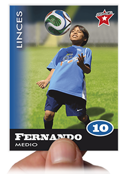 Tarjeta deportiva personalizada